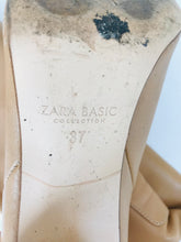 Load image into Gallery viewer, Zara Women&#39;s Knee High Heeled Boots | UK4 EU37 | Beige
