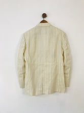 Load image into Gallery viewer, Gurteen Men&#39;s Linen Striped Blazer Jacket | 38 | Beige
