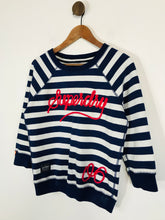 Load image into Gallery viewer, Superdry Women&#39;s Cotton Striped Jumper | M UK10-12 | Blue
