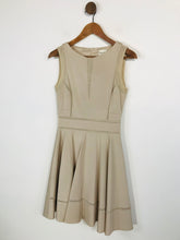 Load image into Gallery viewer, Reiss Women&#39;s Mesh Paneled A-Line Dress | UK8 | Beige

