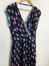 Load image into Gallery viewer, Jaeger Women&#39;s Silk Polka Dot A-Line Dress NWT | UK16 | Blue
