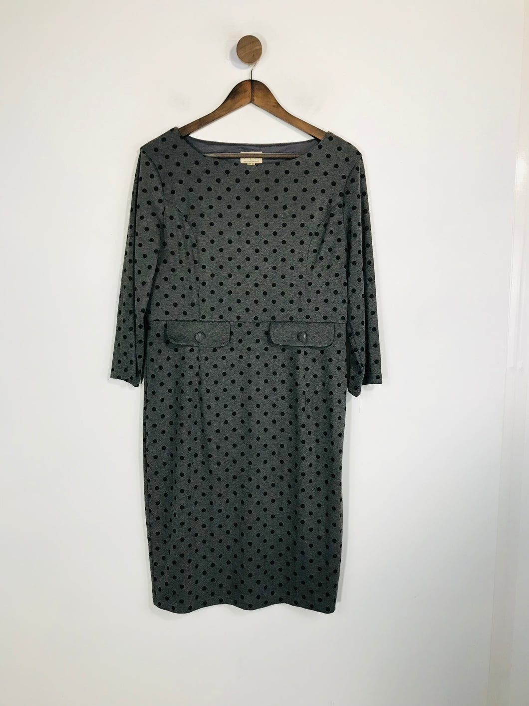Lindy Bop Women's Polka Dot Sheath Dress | UK16 | Grey