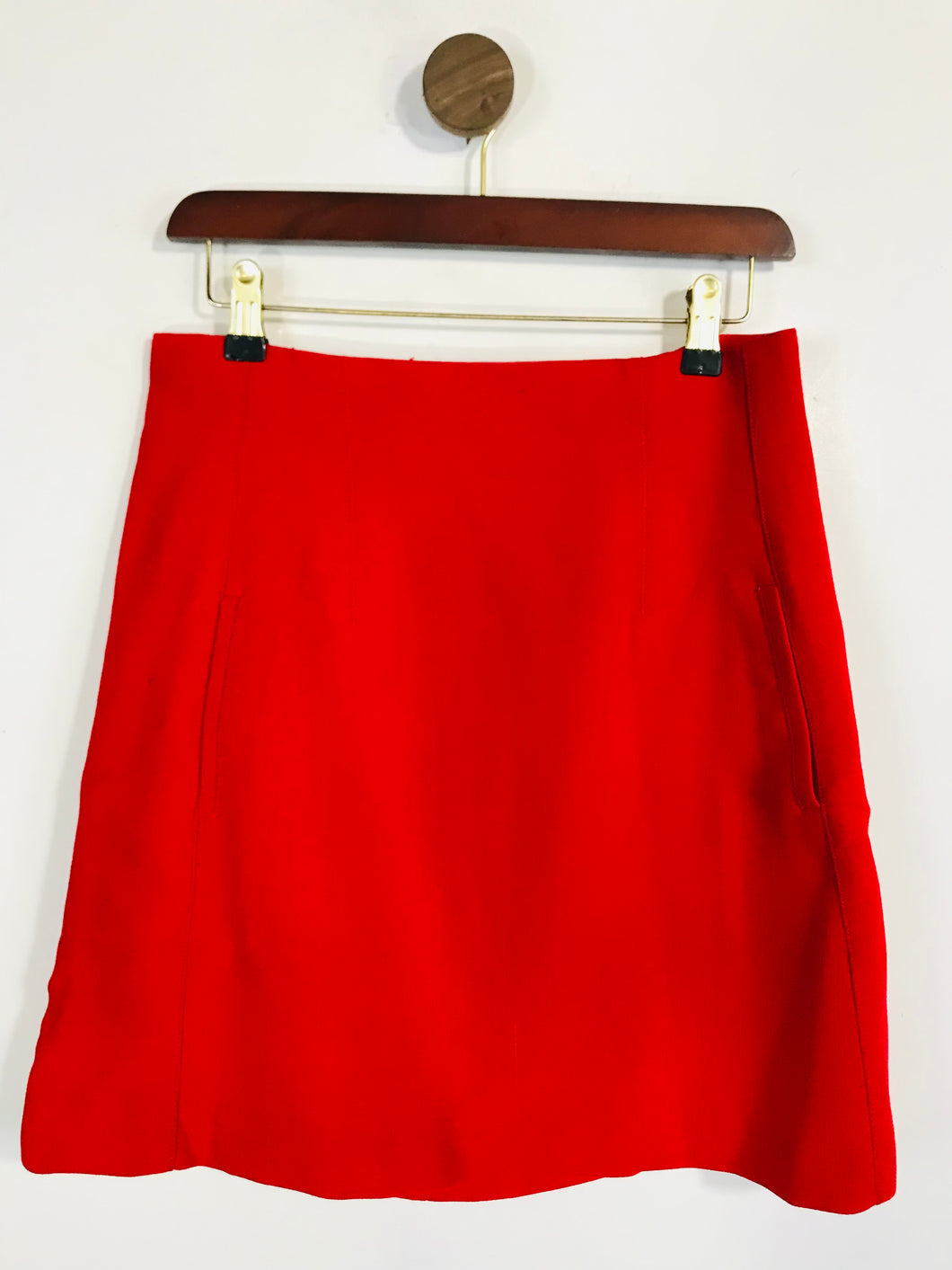 Zara Women's Wool Smart Mini Skirt | M UK10-12 | Red