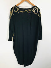 Load image into Gallery viewer, Biba Women&#39;s Boho Sheath Dress | UK16 | Black
