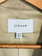 Load image into Gallery viewer, Jigsaw Women&#39;s Double Breasted Blazer Jacket | UK16 | Beige
