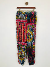 Load image into Gallery viewer, Anthropologie Women&#39;s Floral Velour Casual Trousers | M UK10-12 | Multicolour

