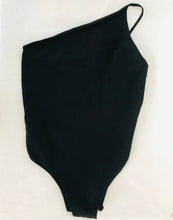 Load image into Gallery viewer, Zara Knit Women’s One Shoulder Leotard Bodysuit NWT | M UK12 | Black
