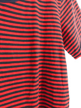 Load image into Gallery viewer, Orla Kiely Womens Stripe T-shirt | UK10 | Red and Blue
