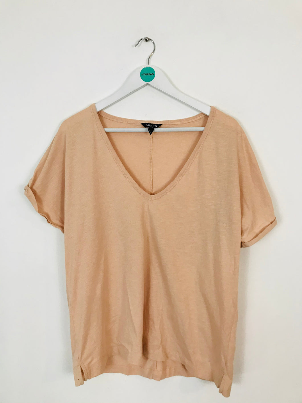 Baukjen Women’s V-Neck T-Shirt Top | UK14 | Peach Orange