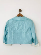 Load image into Gallery viewer, Gold Women&#39;s Bolero Blazer Jacket | UK14 | Blue
