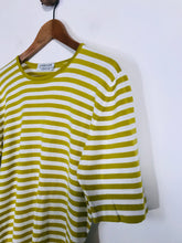 Load image into Gallery viewer, Jaeger Women&#39;s Cotton Striped T-Shirt | 36in | Yellow
