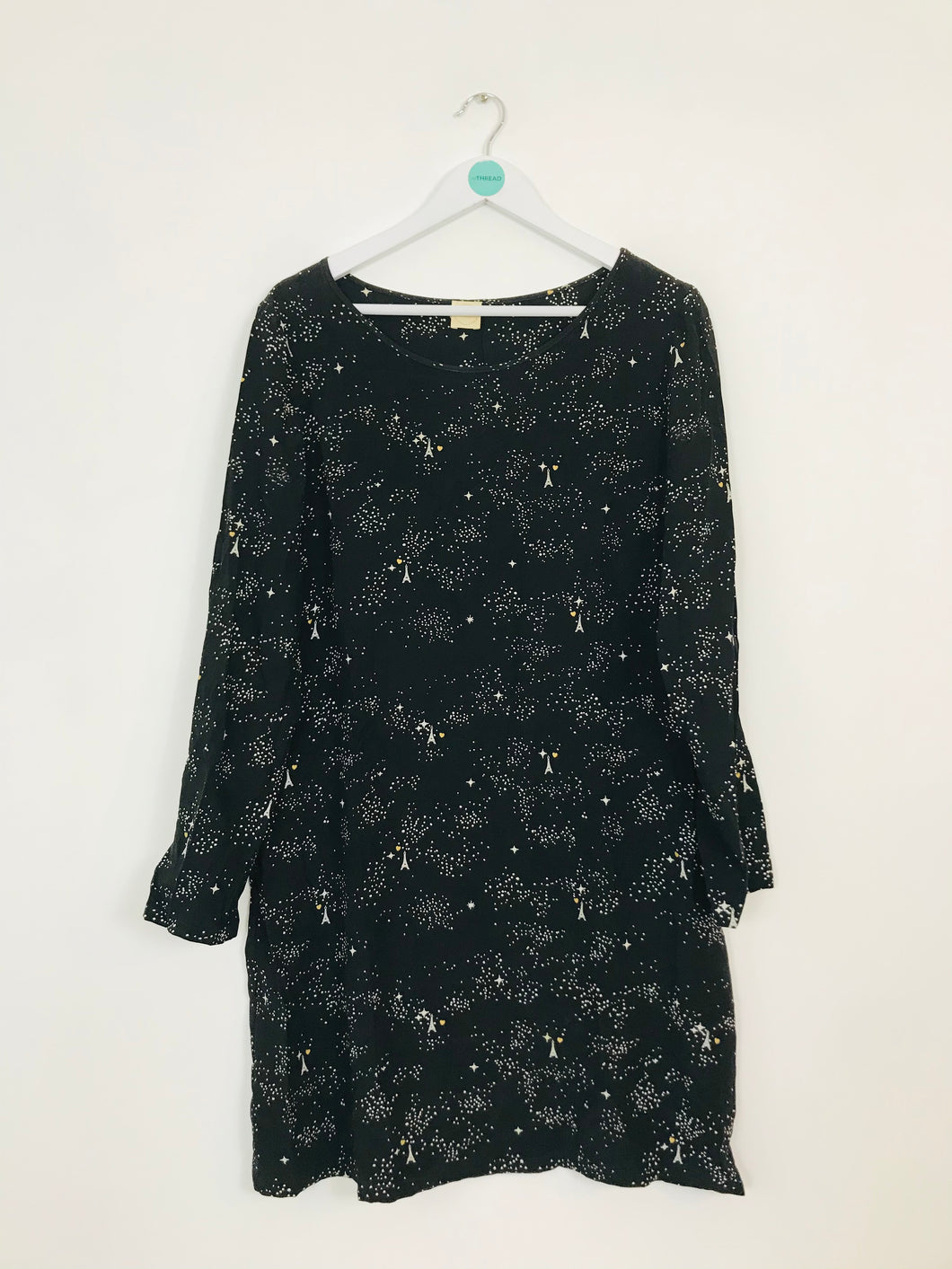 Des Petits Hauts Women’s Silk Shirt Dress | 3 UK12 | Black