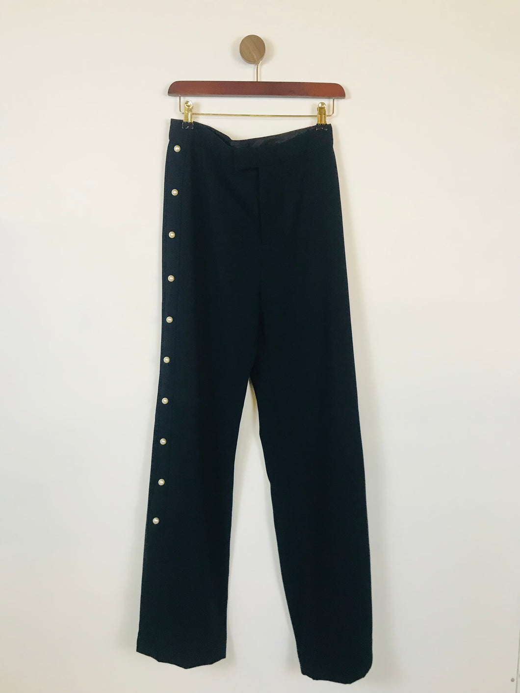 Zara Women's Side Stripe Culottes Trousers | M UK10-12 | Blue