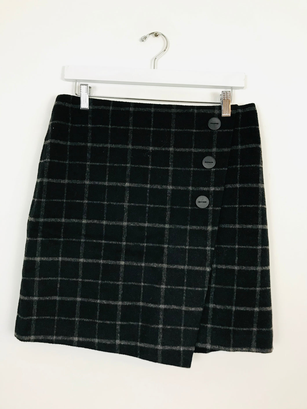 Mint Velvet Women’s Check Mini Skirt | UK10 | Black