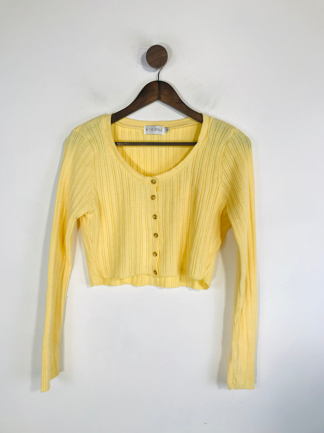 In The Style Women's Ribbed Cardigan | UK10 | Yellow