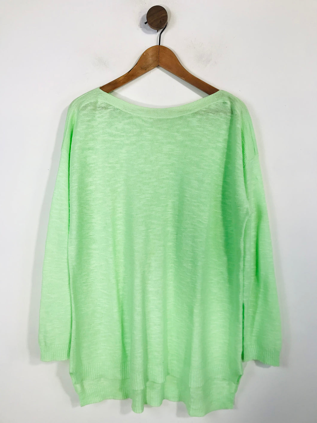 Eileen Fisher Women's Cotton Linen T-Shirt | L UK14 | Green