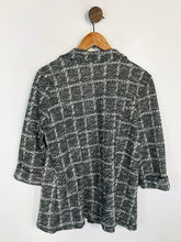 Load image into Gallery viewer, Quiz Women&#39;s Tweed Blazer Jacket | EU42 UK14 | Black
