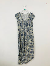 Load image into Gallery viewer, Lauren Vidal Women’s Print Asymmetrical Maxi Dress | L UK14 | Blue White
