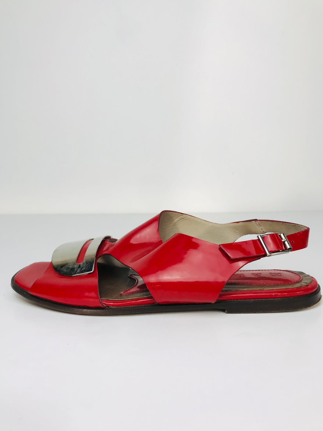Marni Women's Open Toe Buckle Up Sandals | EU36 UK3 | Red