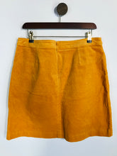 Load image into Gallery viewer, Mistral Women&#39;s Cotton Ribbed A-Line Skirt NWT | UK16 | Yellow
