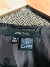Load image into Gallery viewer, Zara Women&#39;s Tweed Smart Blazer Jacket | L UK14 | Brown

