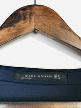 Load image into Gallery viewer, Zara Women&#39;s Velvet Floral Mini Dress | L UK14 | Blue

