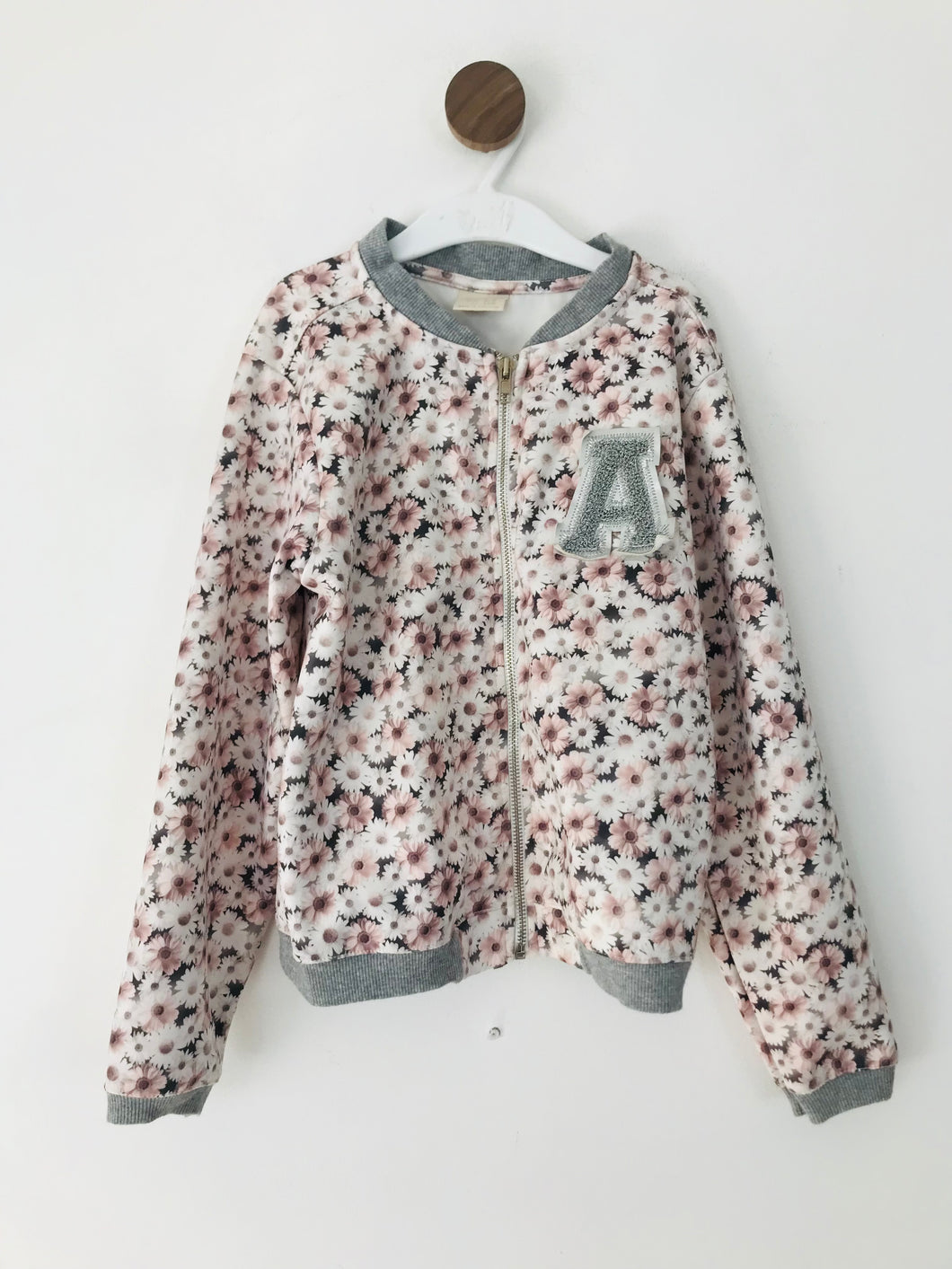 Zara Kid's Floral Bomber Jacket | 7/8 Years | Pink