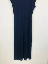 Load image into Gallery viewer, Biba Women&#39;s Sheer Open Back Sheath Dress | UK18 | Blue
