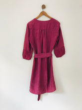 Load image into Gallery viewer, Wrap Women&#39;s Silk Shift Dress | UK14 | Purple
