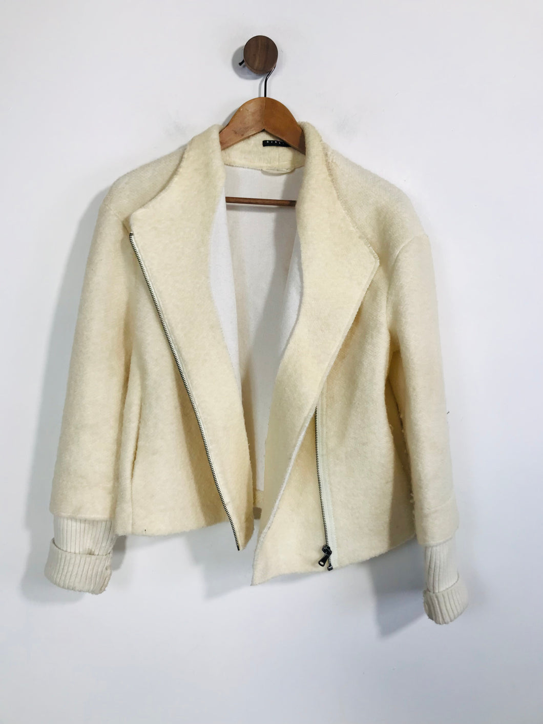 Sisley Women's Wool Bomber Jacket | UK8 | Beige
