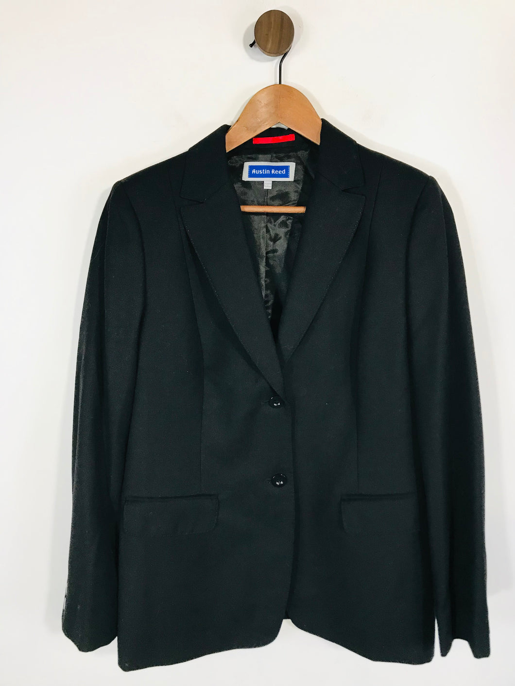 Austin Reed Women's Wool Smart Blazer Jacket | UK12 | Black