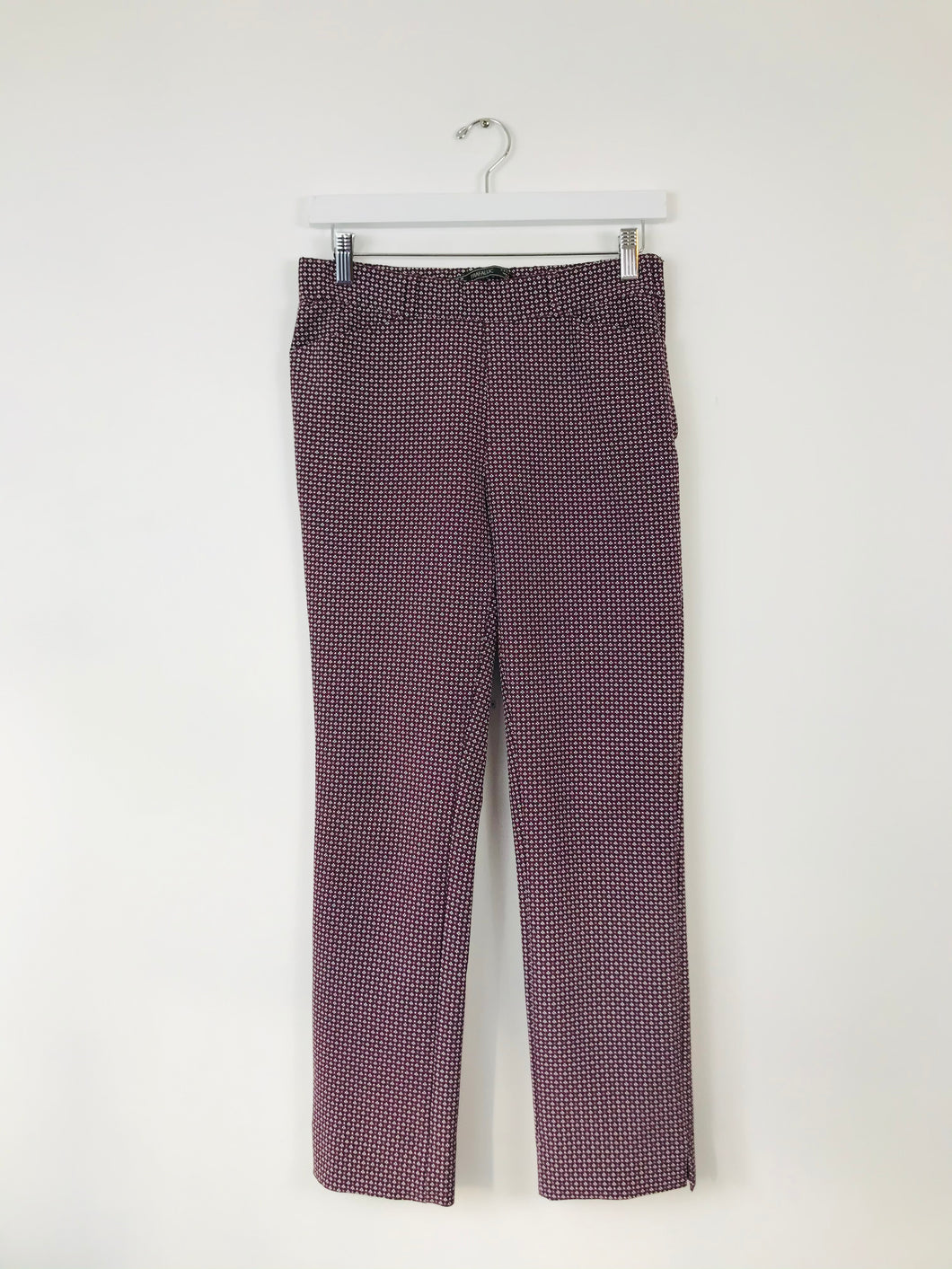 Zara Women’s Slim Fit Trousers | M | Burgundy Red