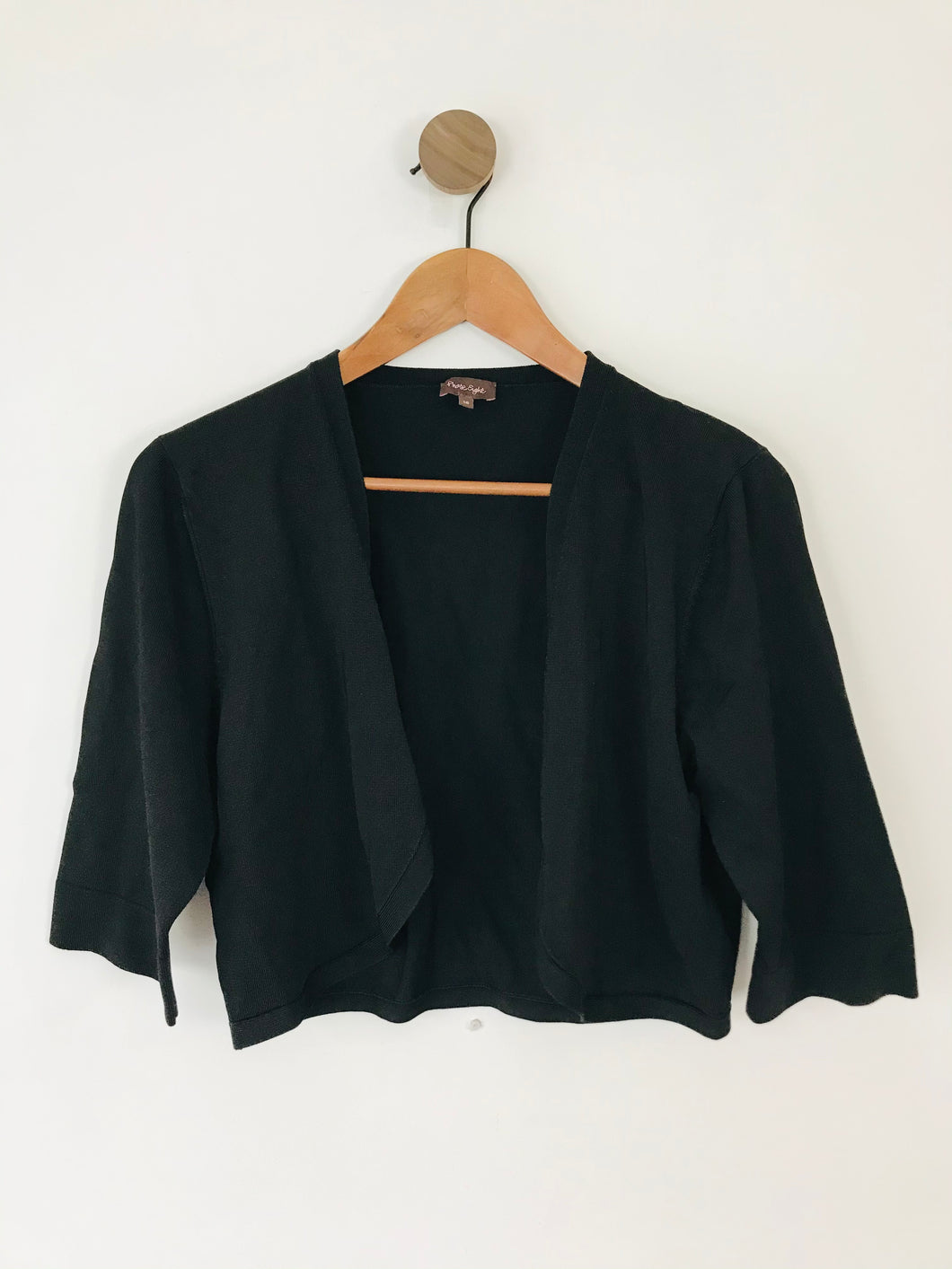 Phase Eight Women’s Crop Short Sleeve Knit Cardigan | UK18 | Black