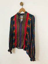 Load image into Gallery viewer, Conditions Apply Anthropologie Women&#39;s Boho Grid Blouse | XS UK6-8 | Multicolour
