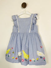 Load image into Gallery viewer, John Lewis Kid&#39;s Striped Ruffle A-Line Dress | 12-18 months | Blue
