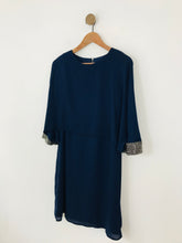 Load image into Gallery viewer, Wallis Women&#39;s Embellished Cuff Shift Dress | UK12 | Blue

