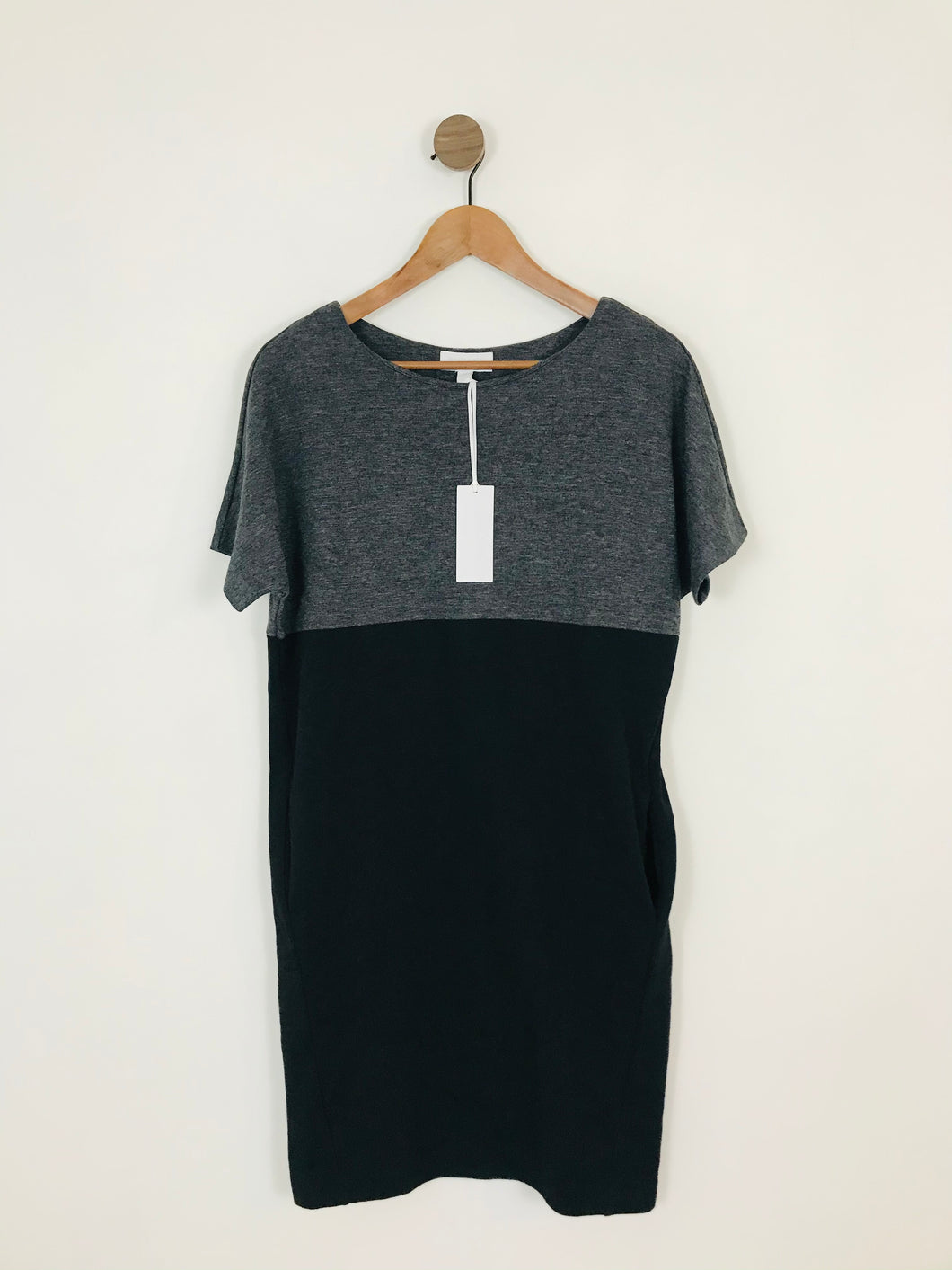 The White Company White Label Women’s Colour Block Shift Dress NWT | UK8 | Black Grey