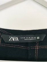 Load image into Gallery viewer, Zara Women’s Oversized Long Sleeve Check Maxi Dress | M UK10-12 | Black
