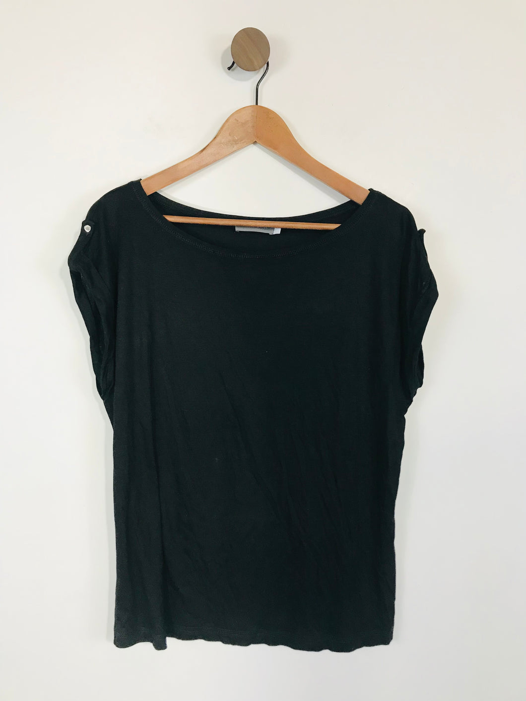 Mint Velvet Women's Round neck T-Shirt | M UK10-12 | Black