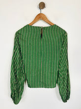 Load image into Gallery viewer, Anthropologie Seen Worn Kept Women&#39;s Striped Blouse | UK10 | Green

