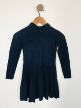 Load image into Gallery viewer, Aquascutum Kid&#39;s Wool, Collared Pleated A-Line Dress | 7-8 Years | Blue
