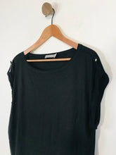 Load image into Gallery viewer, Mint Velvet Women&#39;s Round Neck T-Shirt | M UK10-12 | Black
