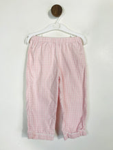 Load image into Gallery viewer, John Lewis Kid&#39;s Cotton Check Gingham Casual Trousers | 12-18 months | Pink
