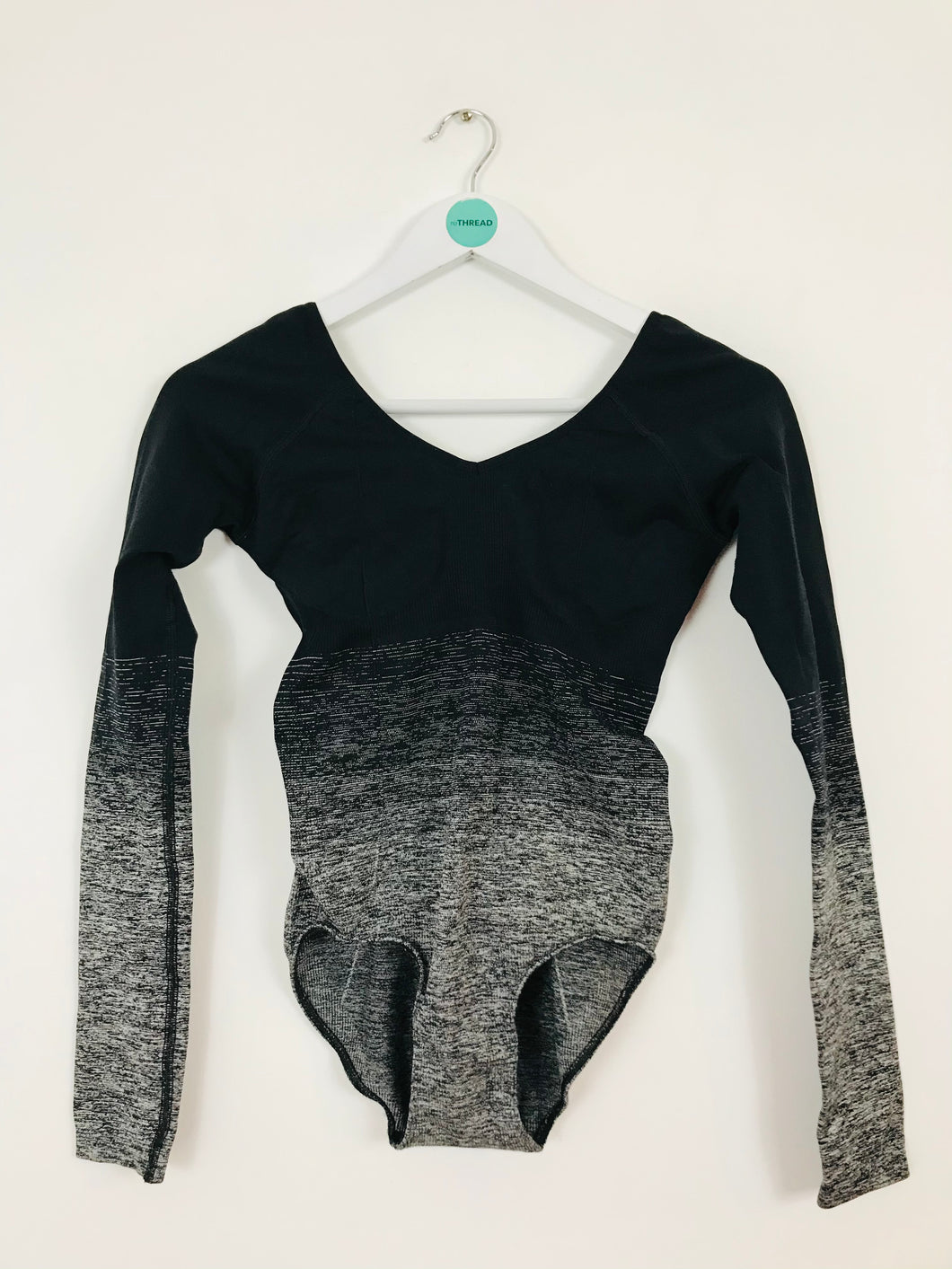 Ivy Park Women’s Sports Long Sleeve Bodysuit Leotard | S/M | Black