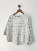 Load image into Gallery viewer, Pure Collection Women&#39;s Printed Check Sweatshirt | UK16 | Grey
