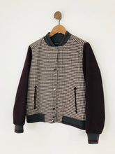 Load image into Gallery viewer, Zara Women&#39;s Dogtooth Bomber Jacket | L | Multicolour
