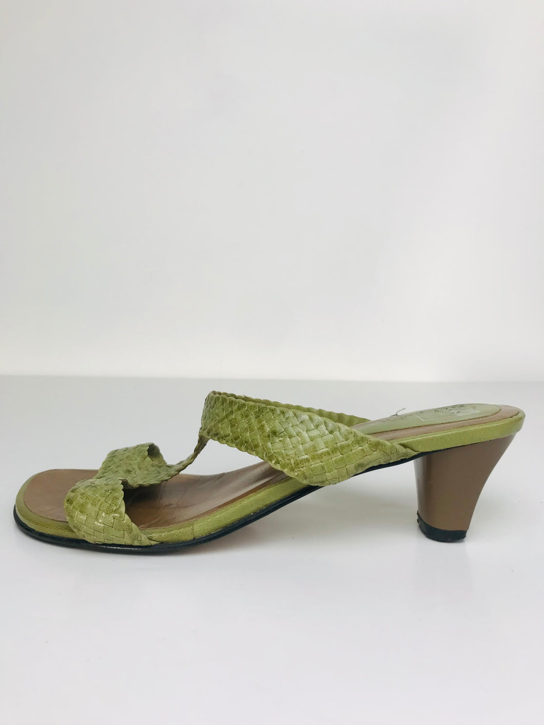 Elue par Nous Women's Leather Sandals  | EU38 UK5 | Green