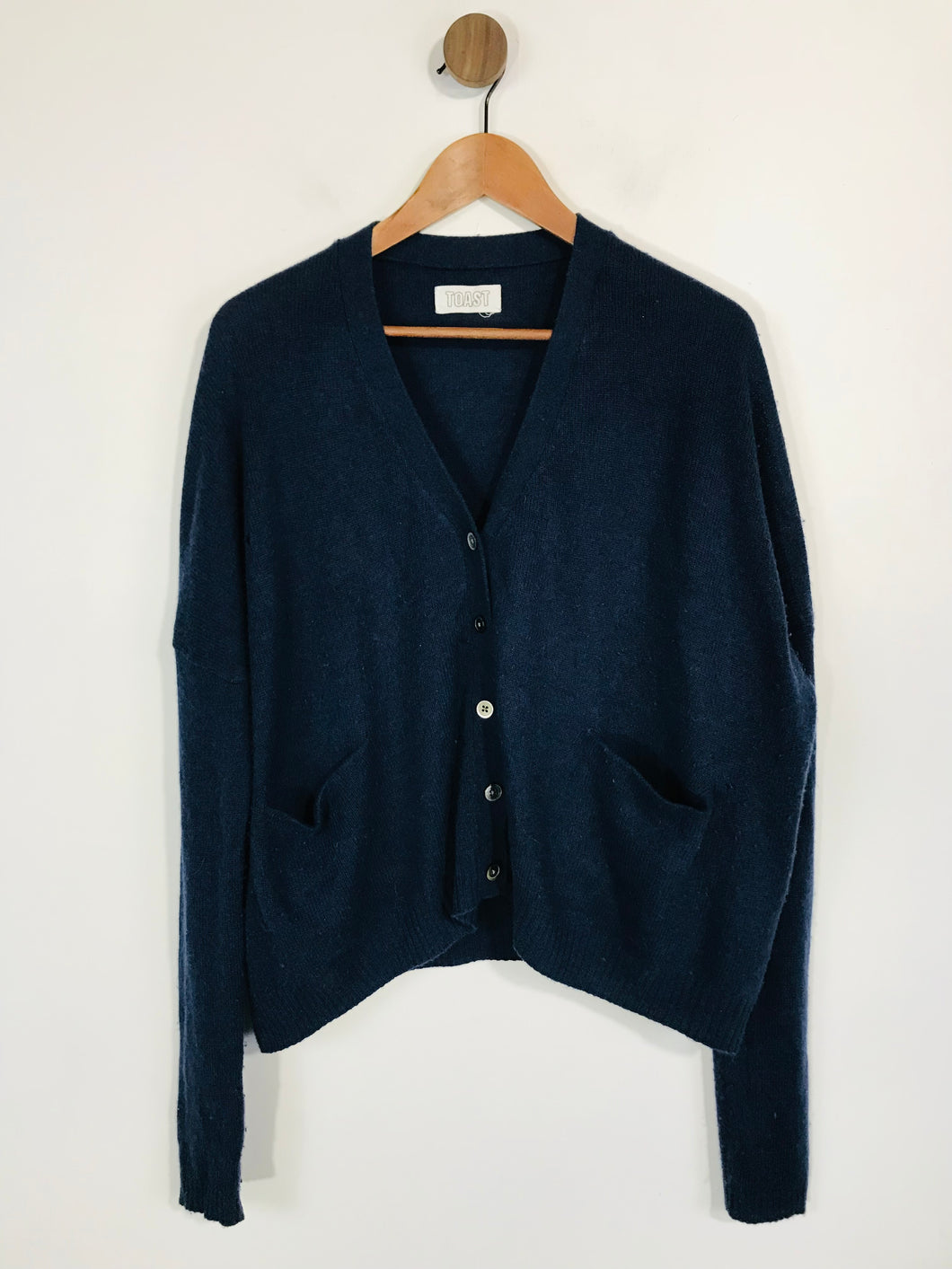 Toast Women's Cashmere Wool Cardigan | L UK14 | Blue