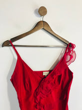 Load image into Gallery viewer, Karen Millen Women&#39;s Silk Smart Tank Top | UK14 | Red

