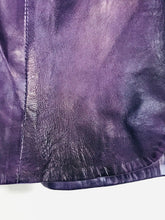 Load image into Gallery viewer, Jensen Women&#39;s Leather Crop Jacket | M UK10-12 | Purple
